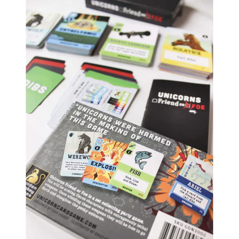 Unicorns Friends or Foe Party Card Game for Kids & Adults