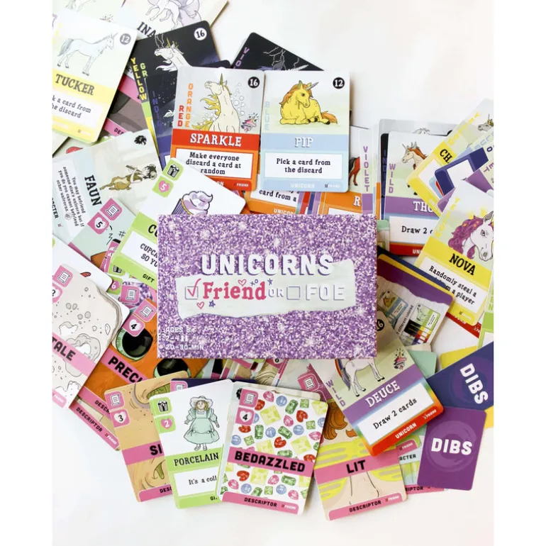 Unicorns Friends or Foe Party Card Game for Kids & Adults