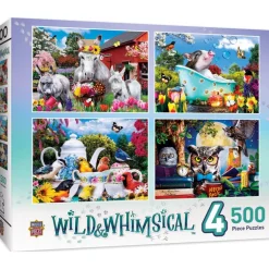 Wild & Whimsical - 4-Pack - 500 Piece Puzzles