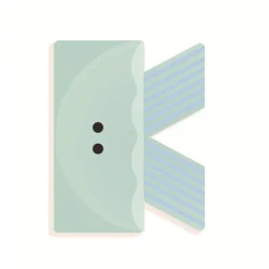 Wood Letters Graphic Animal - K