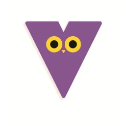 Wood Letters Graphic Animal - V