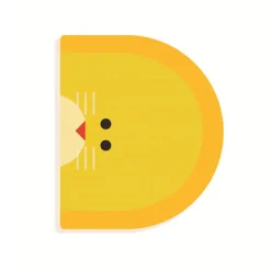 Wood Letters Graphic Animal - D