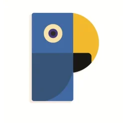 Wood Letters Graphic Animal - P