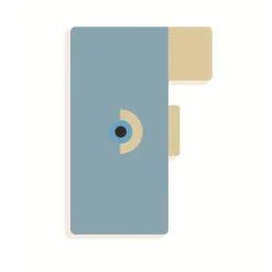 Wood Letters Graphic Animal - F