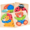 Wooden Animal Chunky Puzzle - Set of 4