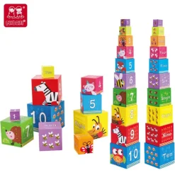 Wooden Animal Stacking Cubes