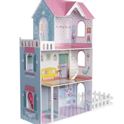 Wooden Blue Deluxe Doll House