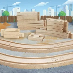 Wooden Train Track Super Expansion Rail Pack